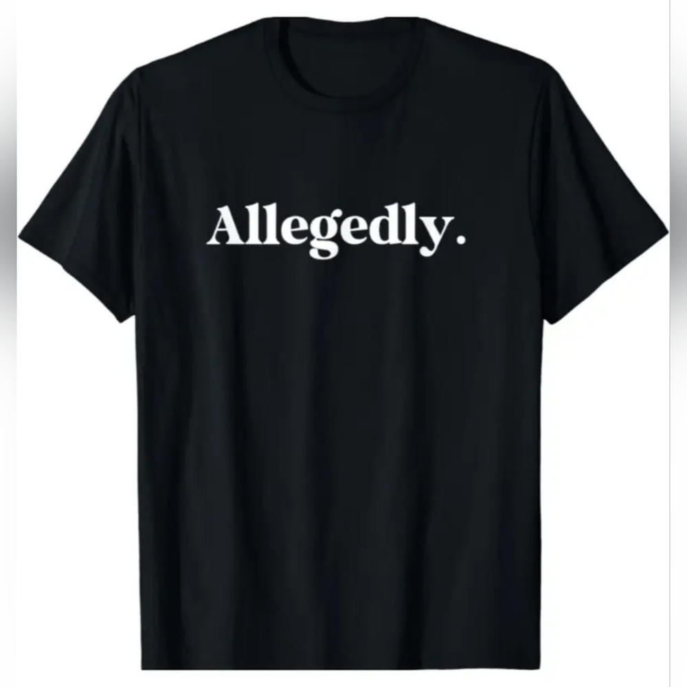 Allegedly. Short Sleeve Graphic Tee - Black